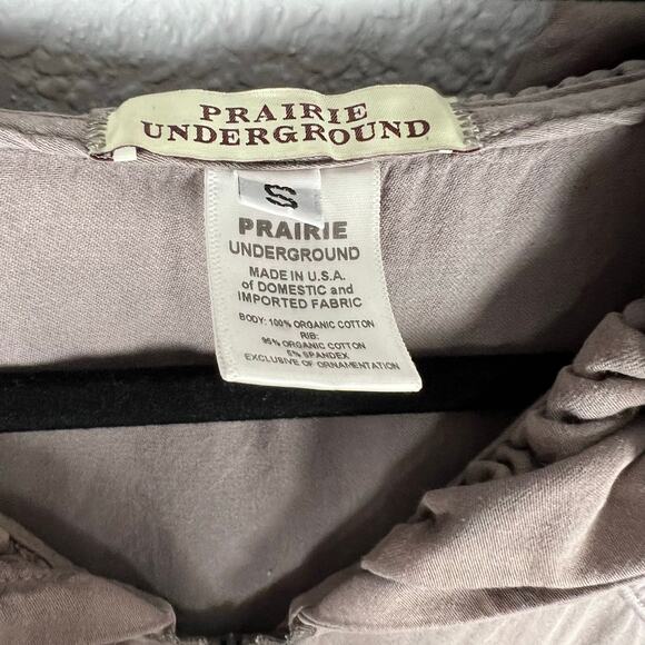Prairie Underground Long Cloak Distressed Full Zip Hoodie in Tunnel Small Flaw - Picture 5 of 11